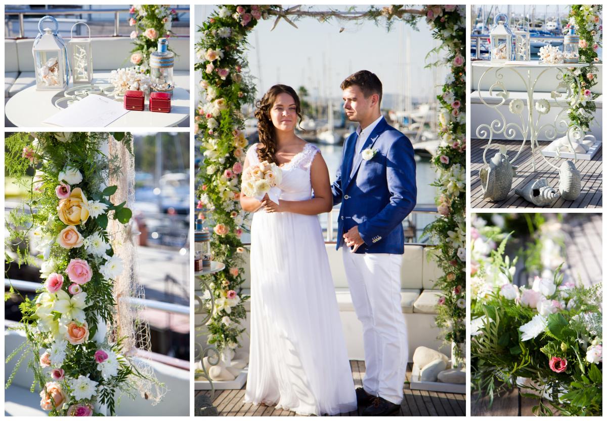 свадьба на Кипре на яхте